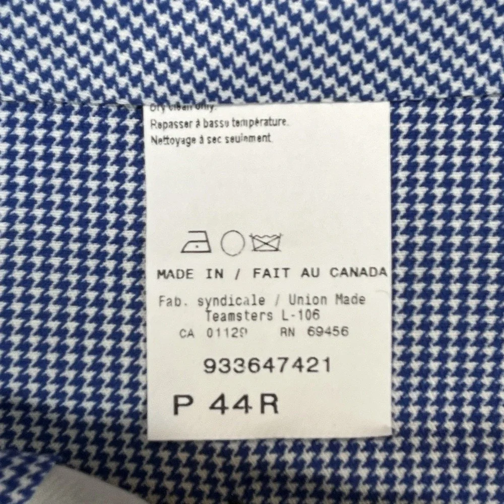 New Hart Schaffner Marx Mens Blue New York Fit Performance Traveler Pants Sz 44R